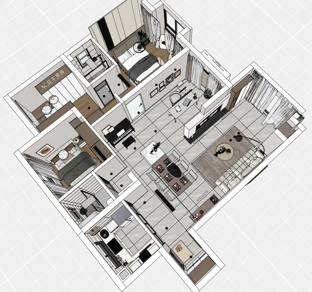 陸利民｜仙林首望城14-801-110㎡-現(xiàn)代風(fēng)格｜3室2廳2衛(wèi)｜新房裝修｜半包10