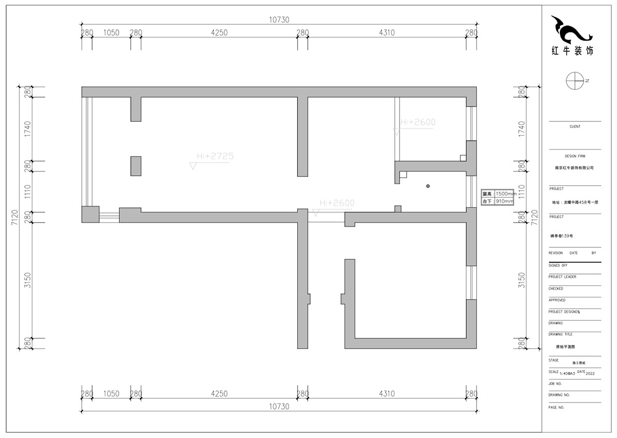 朱明琪｜碑亭巷139號(hào)2-503-57㎡-現(xiàn)代風(fēng)格｜2室1廳1衛(wèi)｜老房改造｜定制家｜全包12萬(wàn)｜00_01原始結(jié)構(gòu)圖