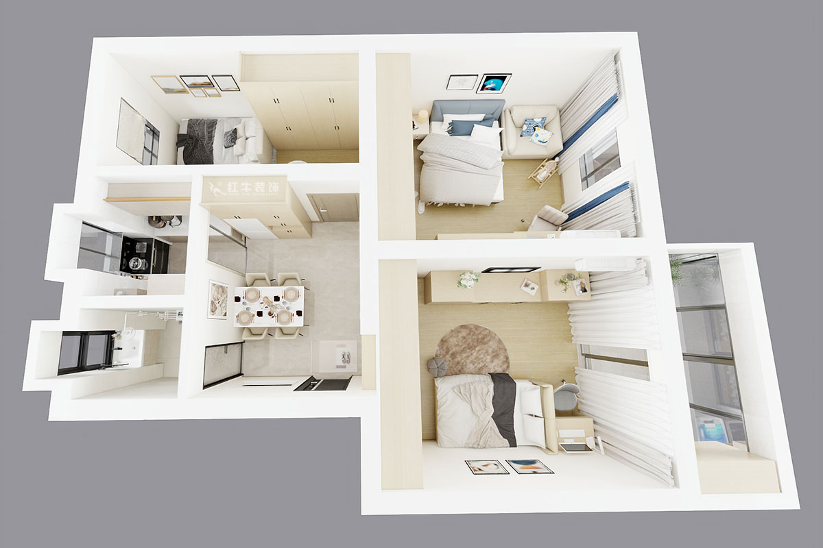 劉小勇｜東井二村524-505-72㎡-現(xiàn)代簡約風(fēng)格｜3室1廳1衛(wèi)｜老房裝修｜定制家｜全包15