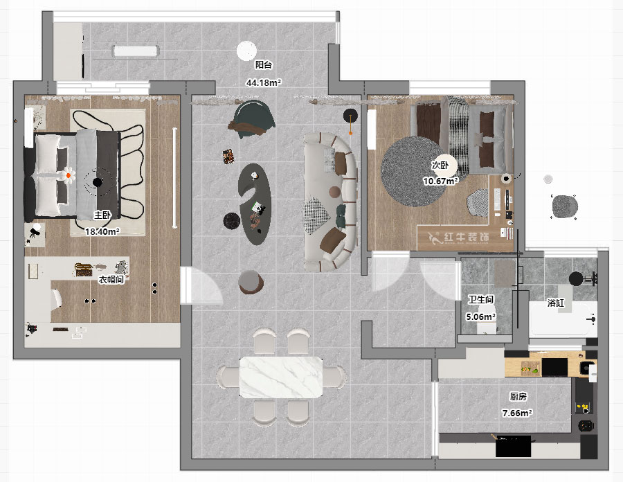 劉萍萍｜麒麟山莊16-1002-105㎡-現(xiàn)代簡約風(fēng)格｜2室2廳1衛(wèi)｜老房裝修｜定制家｜全包15