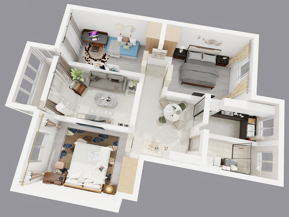 魏利利｜明故宮9號(hào)3-402-90㎡-現(xiàn)代簡(jiǎn)約風(fēng)格｜3室2廳1衛(wèi)｜老房改造｜定制家｜全包11