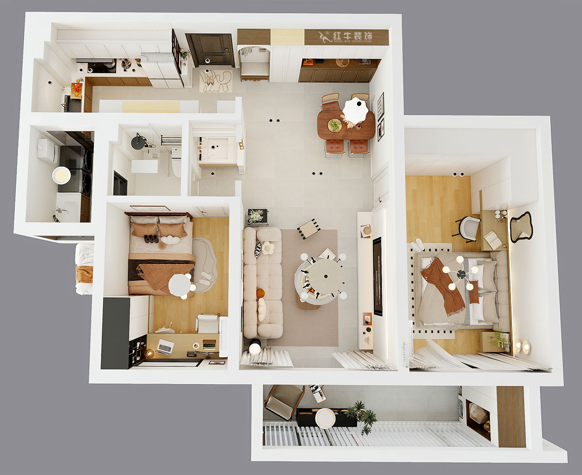 劉萍萍｜麒麟山莊27-502-103㎡-現(xiàn)代簡約風格｜2室2廳1衛(wèi)｜老房裝修｜定制家｜全包14