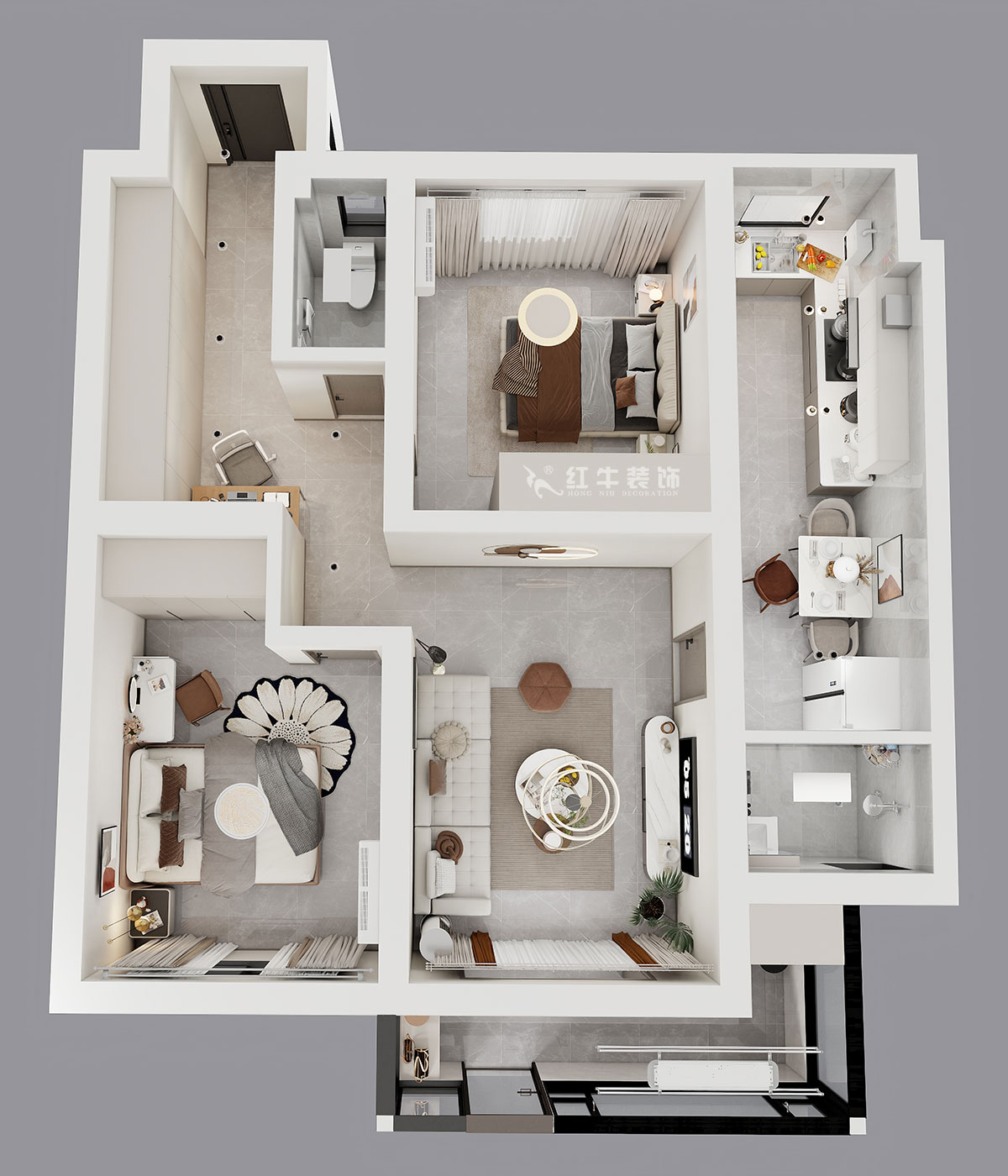 孟憲濤｜中央路286號101室-93㎡-現(xiàn)代簡約風(fēng)格｜3室2廳1衛(wèi)｜老房裝修｜定制家｜全包14