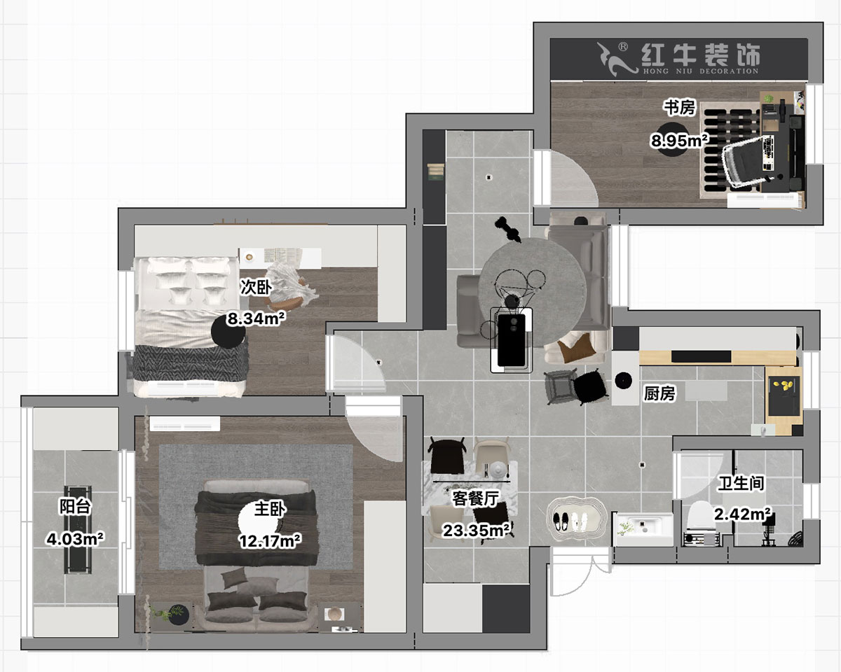 朱彥｜龍?jiān)沸略⑺拇?-22-302-75㎡-現(xiàn)代簡(jiǎn)約風(fēng)格｜2室2廳1衛(wèi)｜老房改造｜定制家｜全包10萬｜00_03平面彩圖