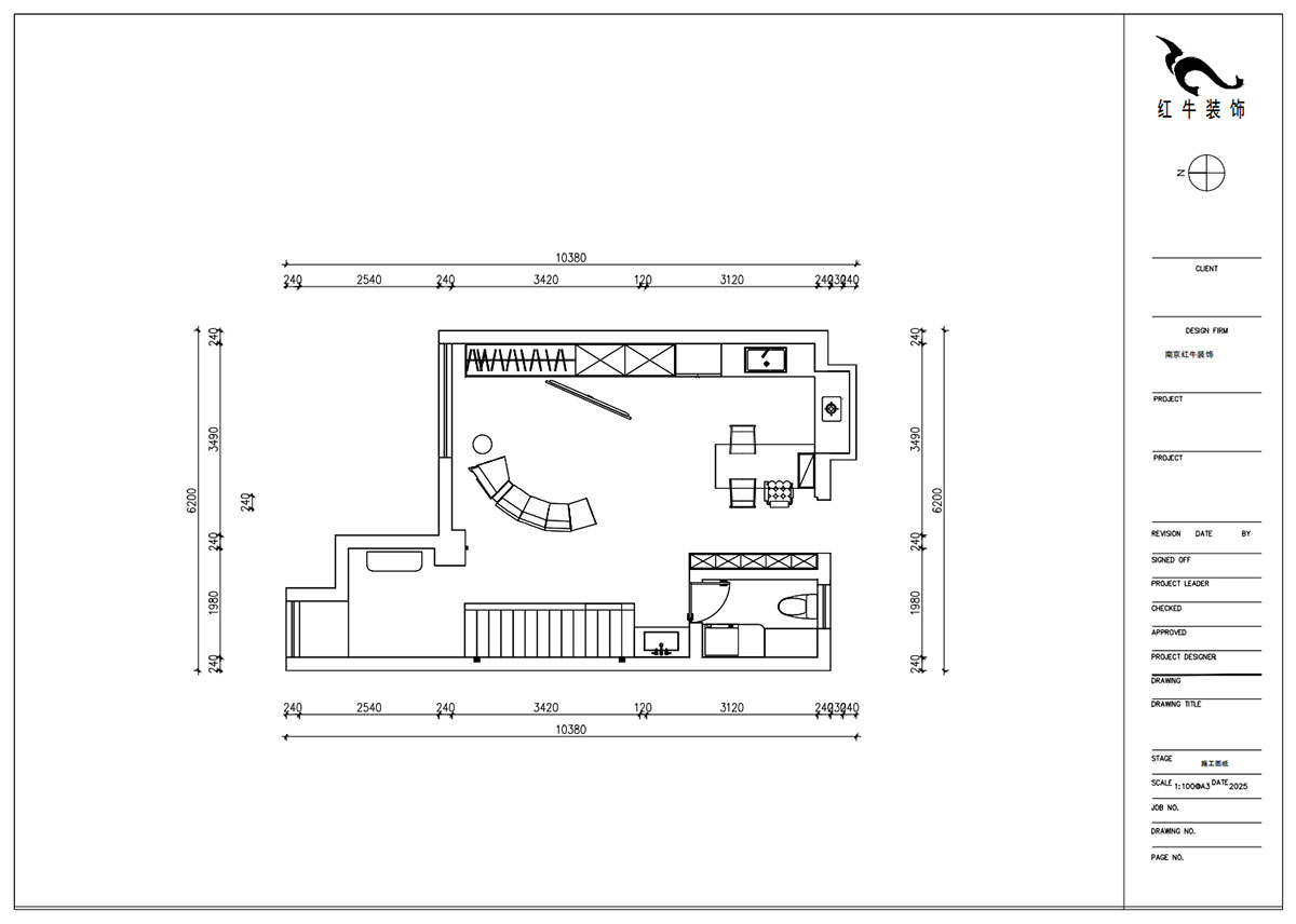 朱明琪｜萊茵鉑郡922室-69㎡-原木風格｜復式｜loft公寓｜2室2廳2衛(wèi)｜老房裝修｜定制家｜全包12萬｜00_02一樓平面設計圖
