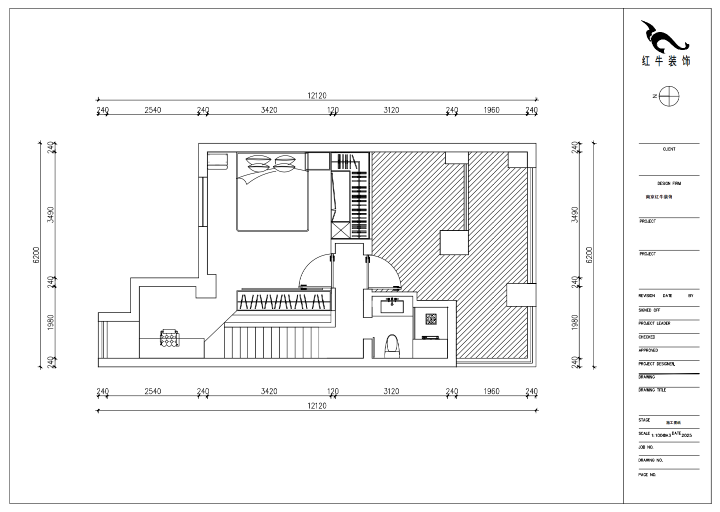 朱明琪｜萊茵鉑郡922室-69㎡-原木風格｜復式｜loft公寓｜2室2廳2衛(wèi)｜老房裝修｜定制家｜全包12萬｜00_04二樓平面設計圖