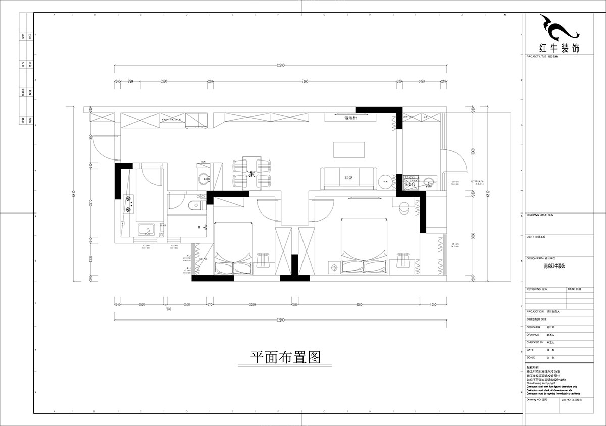 孟憲濤｜紫楊佳園11-108-85㎡-簡(jiǎn)約風(fēng)格｜2室2廳1衛(wèi)｜老房裝修｜定制家｜全包12萬｜00_02平面布置圖