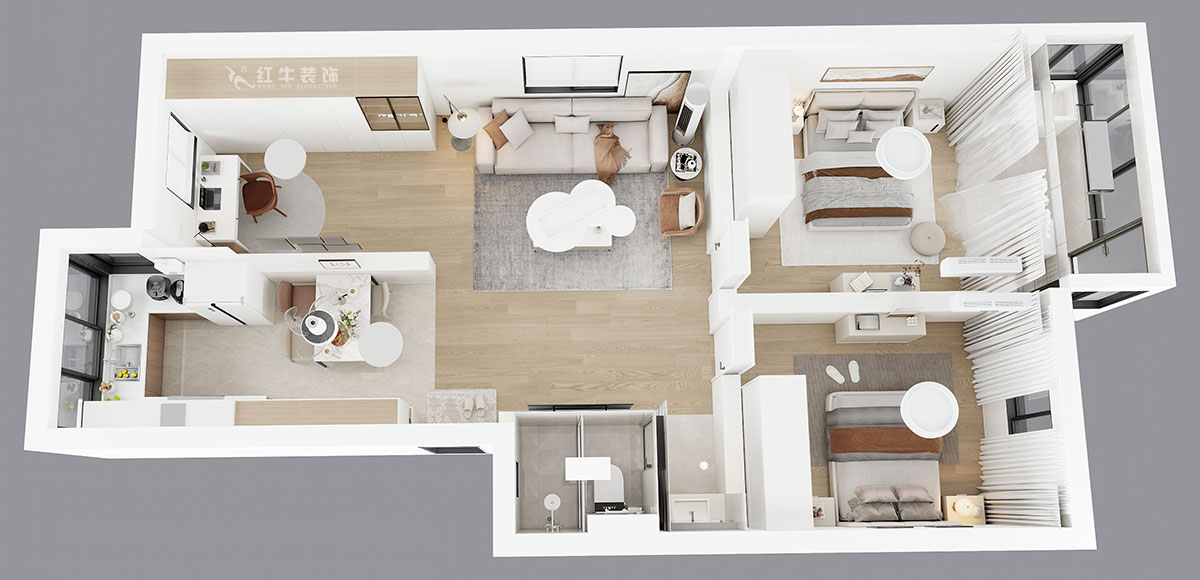 劉小勇｜復(fù)成里44-109-94㎡-現(xiàn)代簡(jiǎn)約風(fēng)格｜3室2廳1衛(wèi)｜老房裝修｜定制家｜全包10