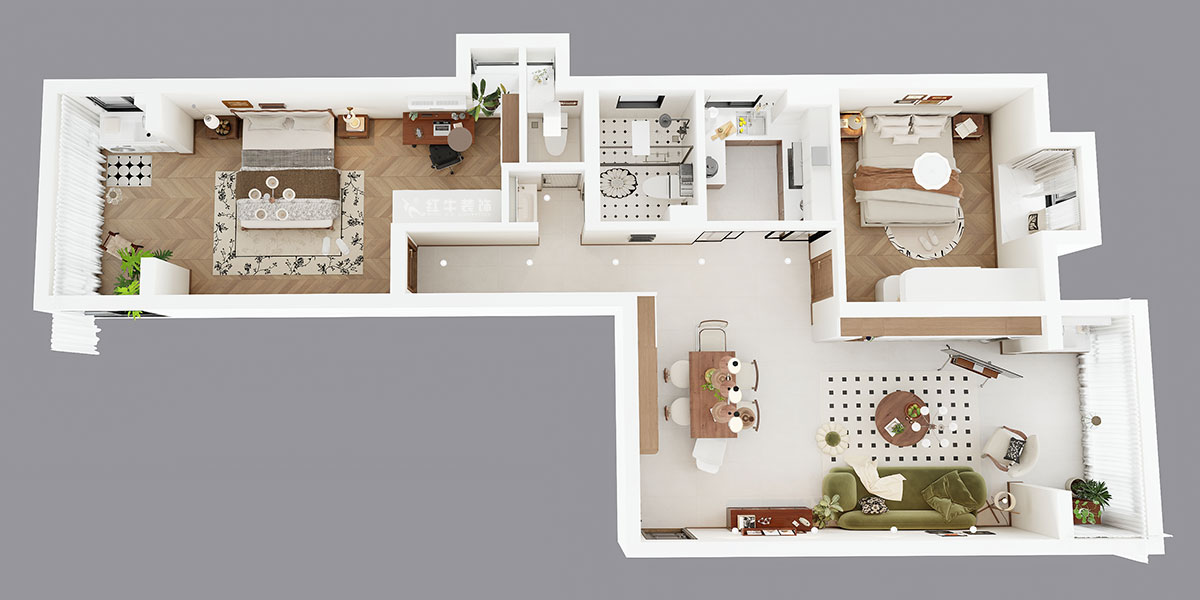 顧娟｜御道嘉庭8-3-612-108㎡-中古風｜3室2廳2衛(wèi)｜舊房裝修｜定制家｜全包12