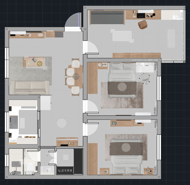 郭志成｜南空光華小區(qū)14-402-86㎡-現(xiàn)代原木風(fēng)格｜3室1廳1廚1衛(wèi)｜毛坯裝修｜定制家｜全包9