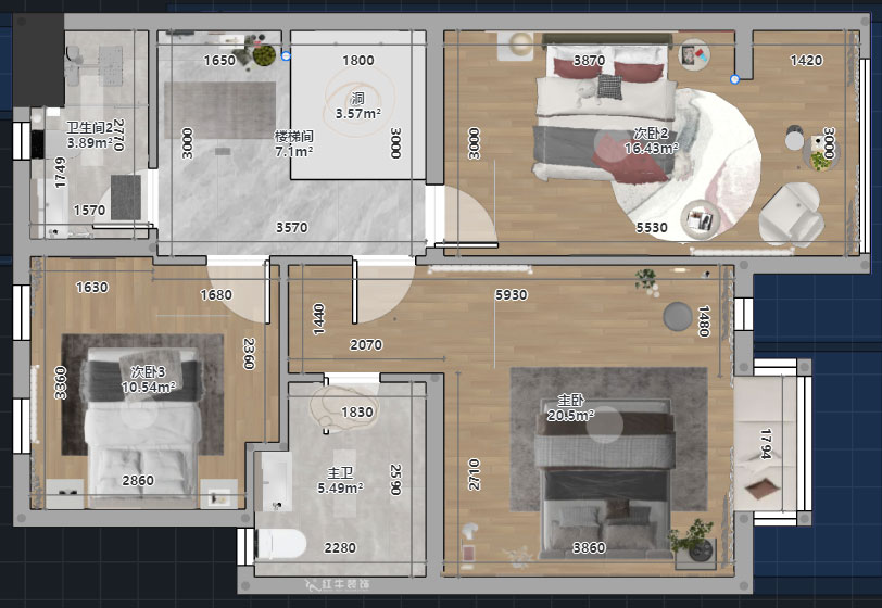 郭志成｜銀城藍(lán)溪郡19-102-300㎡-現(xiàn)代簡(jiǎn)約風(fēng)格｜聯(lián)排別墅｜5室2廳1廚4衛(wèi)｜毛坯裝修｜定制家｜全包31