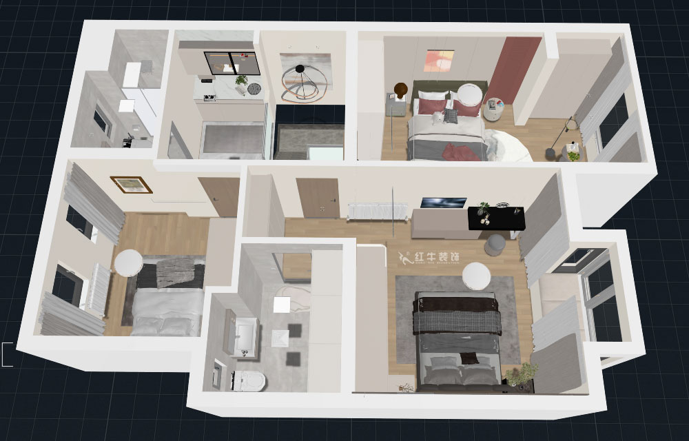 郭志成｜銀城藍(lán)溪郡19-102-300㎡-現(xiàn)代簡(jiǎn)約風(fēng)格｜聯(lián)排別墅｜5室2廳1廚4衛(wèi)｜毛坯裝修｜定制家｜全包31