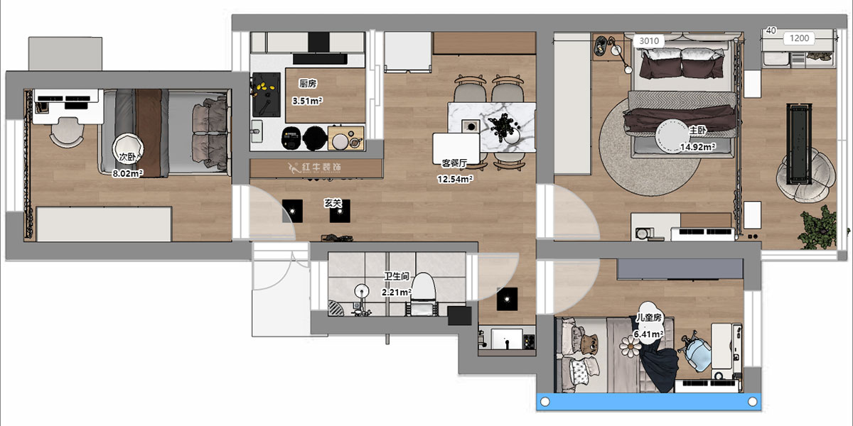 劉小勇｜新河二村154號(hào)6-401-62㎡-現(xiàn)代簡(jiǎn)約風(fēng)格｜3室1廳1衛(wèi)｜老房裝修｜定制家｜全包8