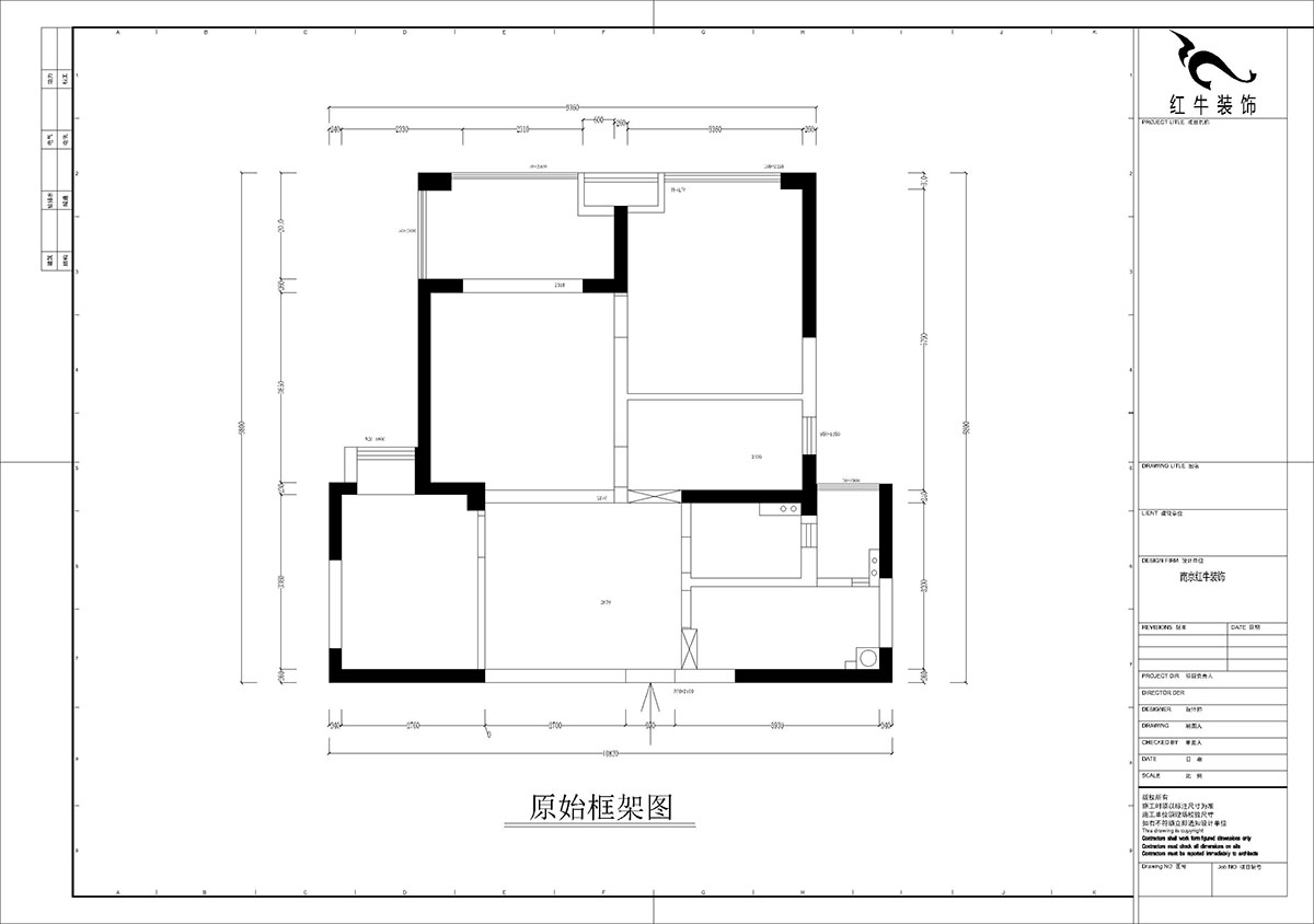 孟憲濤｜雅居樂花園23-2-2502-88㎡-簡約中古風(fēng)格｜3室2廳2衛(wèi)｜老房裝修｜定制家｜全包12萬｜00_01原始結(jié)構(gòu)圖